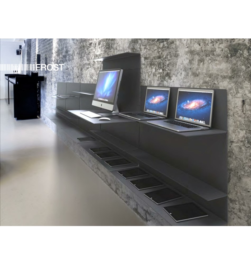 FROST Полка 4025 25x15x60cм » чёрная Алюминий Черный U4025-B  - Вид №1