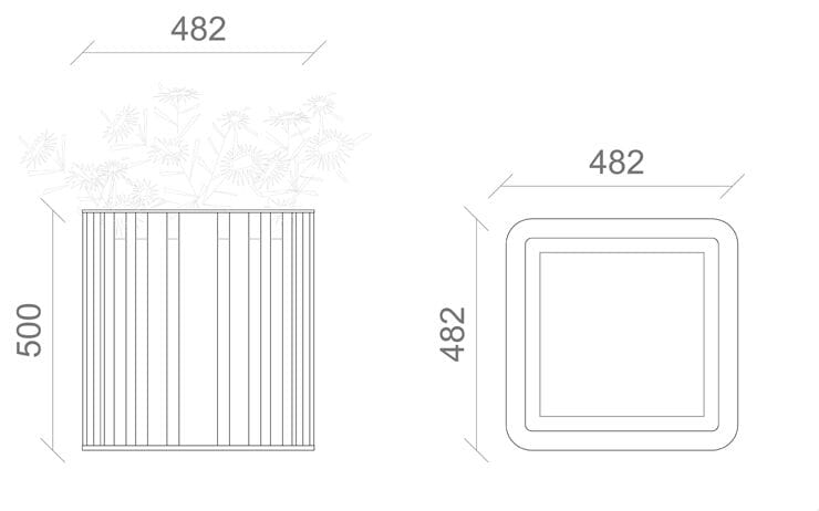 Стальная плантатор с порошковым покрытием LAB23 Moko ARCH-00049923 - Вид №5