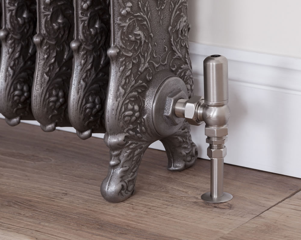 HAN016 Впускной ручной клапан радиатора Daisy Wheel 15 мм (сатинированный никель) Сarronheating  - Вид №3