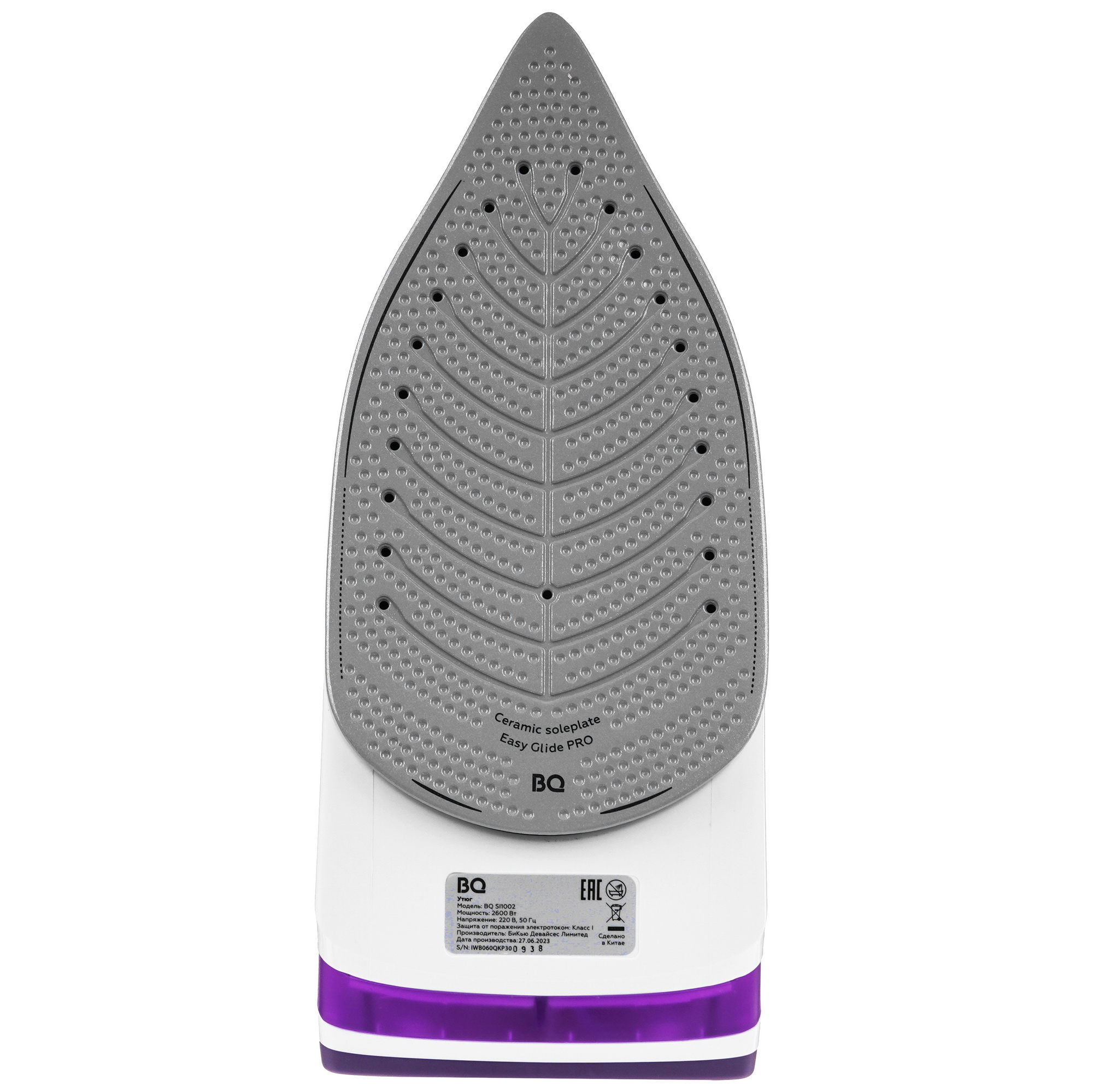 9970318 Утюг BQ SI1002 белый STDN-0002345 - Вид №3