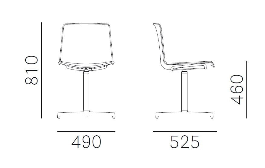 Вращающееся кресло из полипропилена Pedrali Tweet ARCH-00026091 - Вид №2