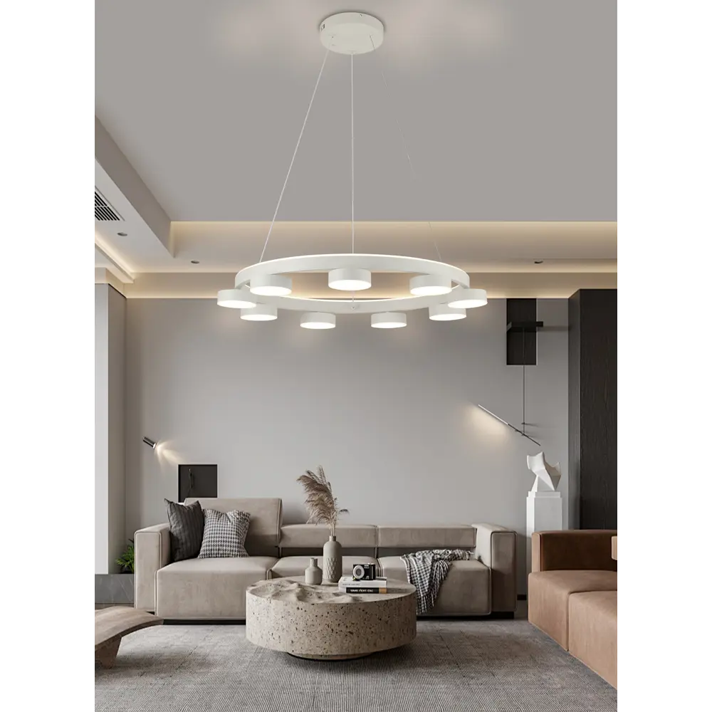 Люстра потолочная светодиодная Schaffner Dito 3590-600 WH с пультом управления 25 м² регулируемый белый свет цвет белый STLM-2002516 - Вид №13