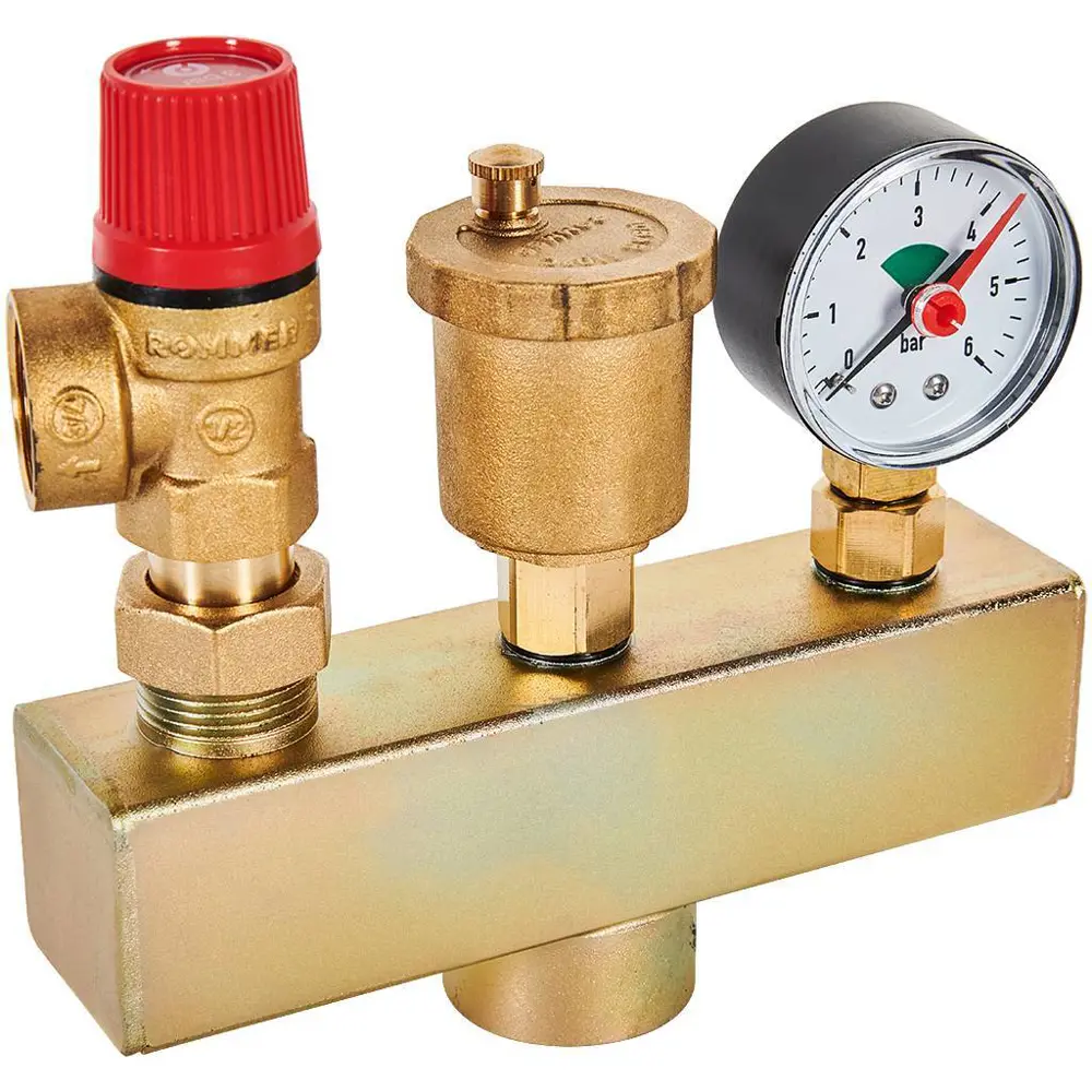 Группа безопасности для котла Rommer 1" 3 бар сталь STLM-2181776
