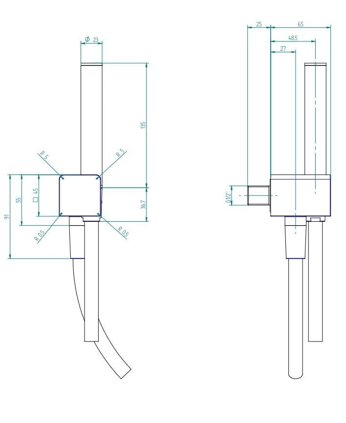 Однорычажный смеситель для душа с ручным душем Zazzeri Pop ARCH-00135930 - Вид №3