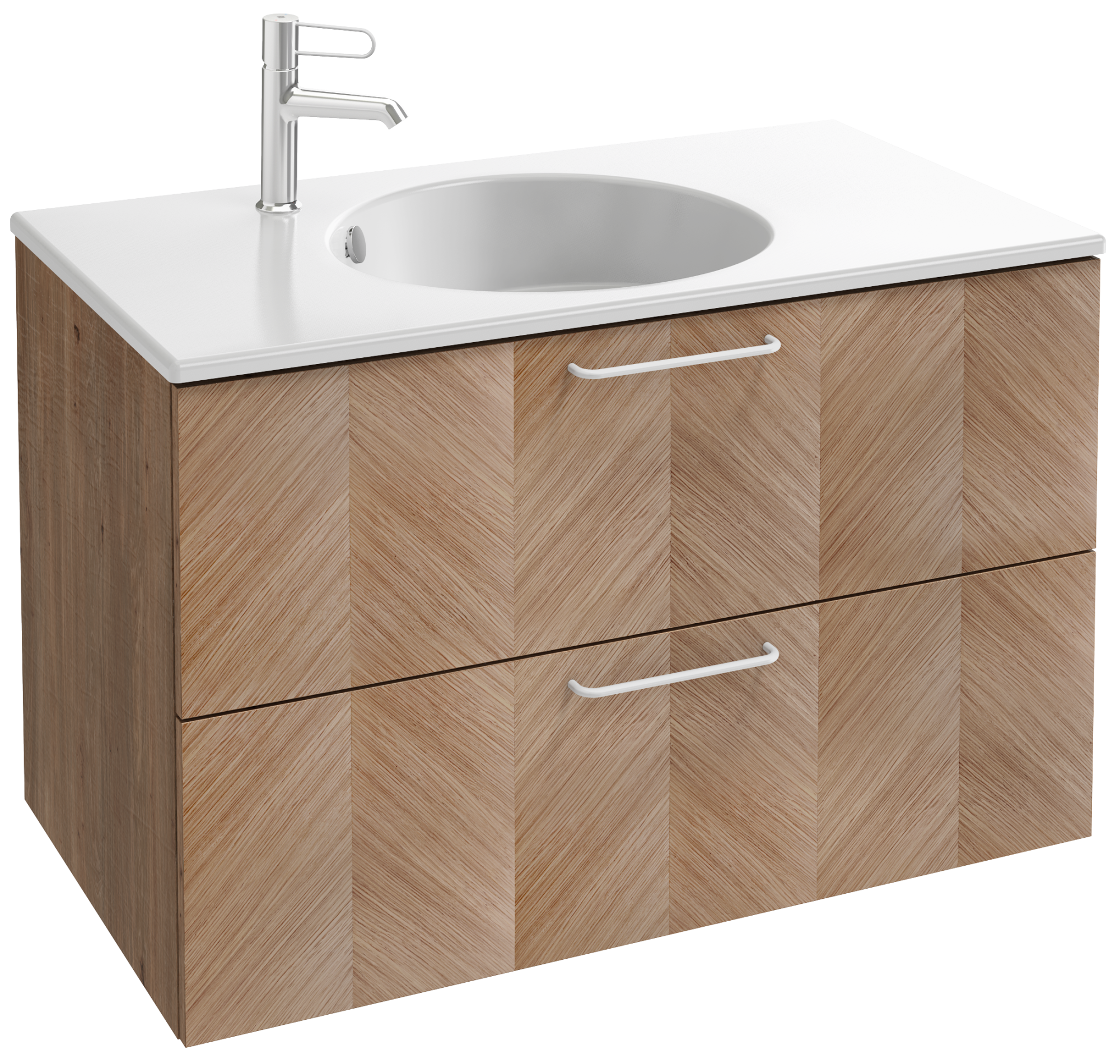 EB2523-R6-G1C Тумба под столешницу 90 см, 2 ящика, белая ручка JACOB DELAFON ODÉON RIVE GAUCHE ODEON RIVE GAUCHE