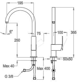 Fir Italia Смеситель для кухни на столешнице Modern kitchens 8575152 - Вид №3