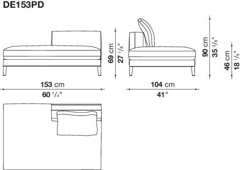 Угловой диван из ткани Maxalto Dives Soft ARCH-00042072 - Вид №14