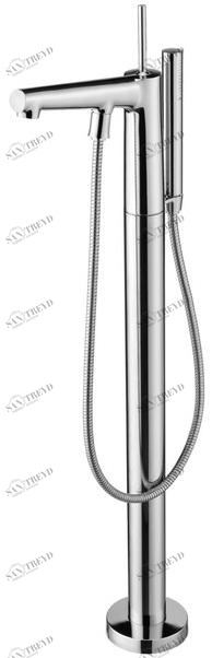 JUSTIME Напольный смеситель для ванны из хромированной латуни с гибким блоком питания Chapter 6926-u1-80cp