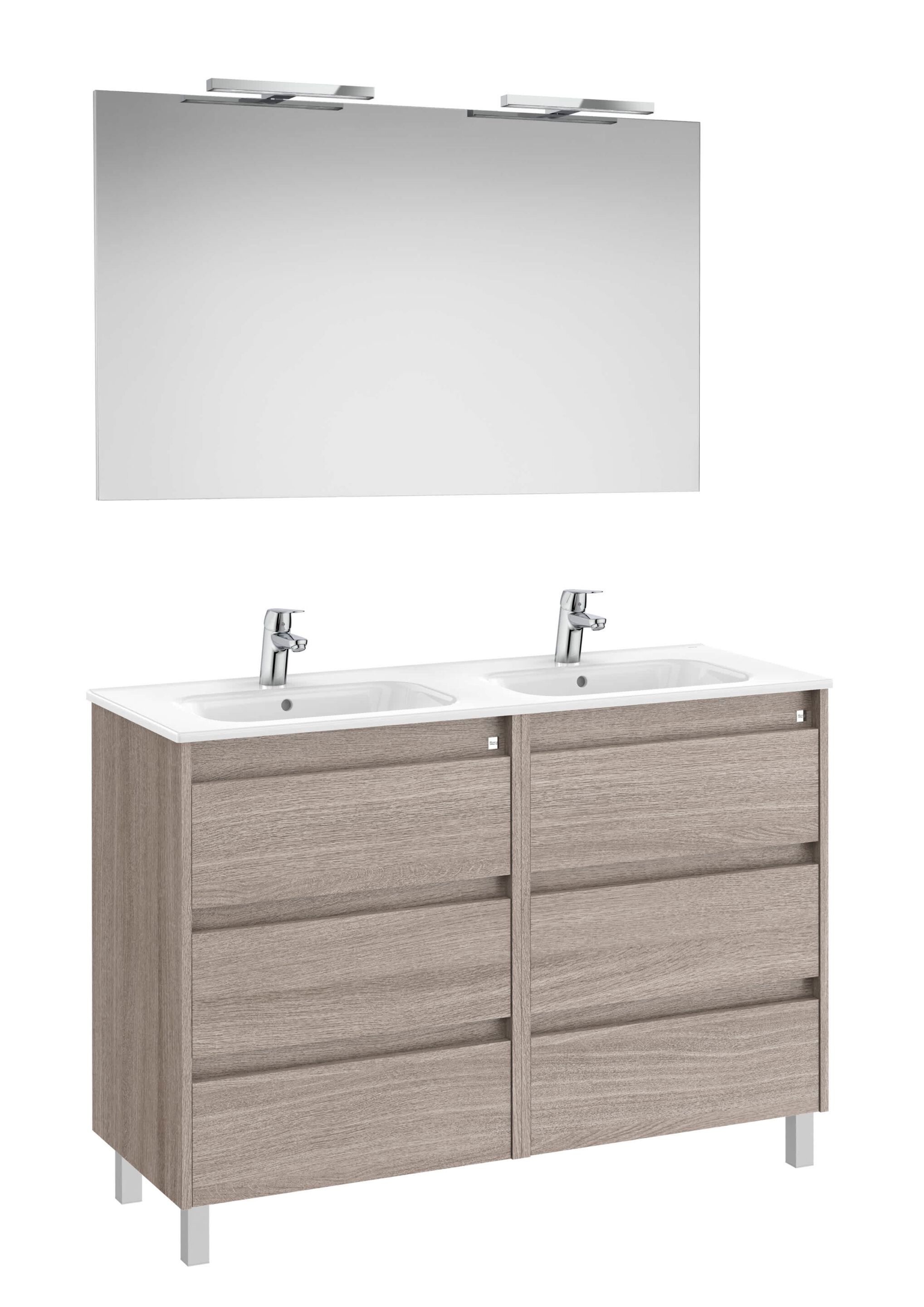 Деревянный напольный двойной умывальник с зеркалом Roca Tenet ARCH-00144908 - Вид №2