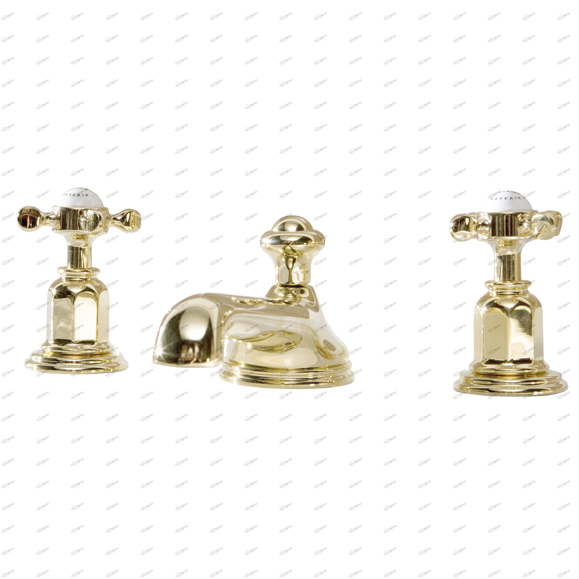 Traditional bathrooms Смеситель для умывальника CROSSHEAD на 3 отверстия Pr3731/bn 