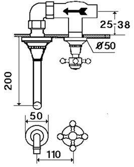 rvb Настенный смеситель для мойки на 2 отверстия 1920-1921 1921.--.48 - Вид №1