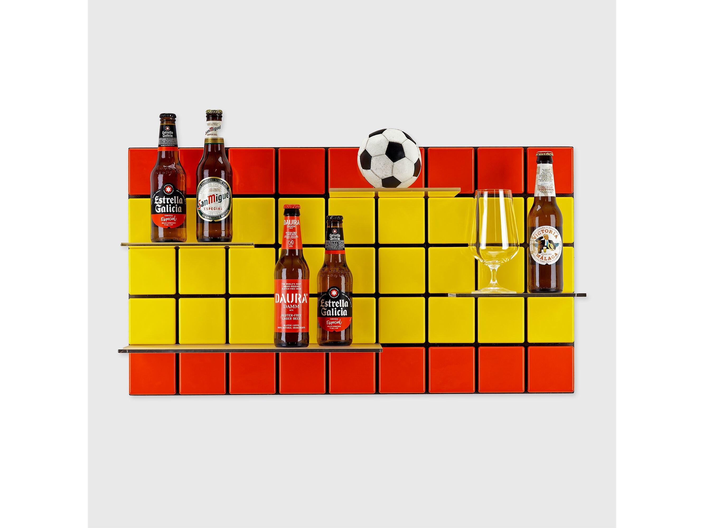 Подвесной модульный книжный шкаф из АБС-пластика Pellington Design CONFETTI CK FLAG SPAIN ARCH-00011934 - Вид №1