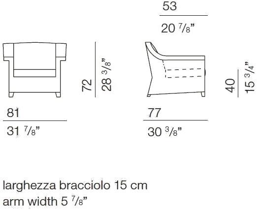 Bodema Кожаное кресло с подлокотниками Havana Hav005 - Вид №4