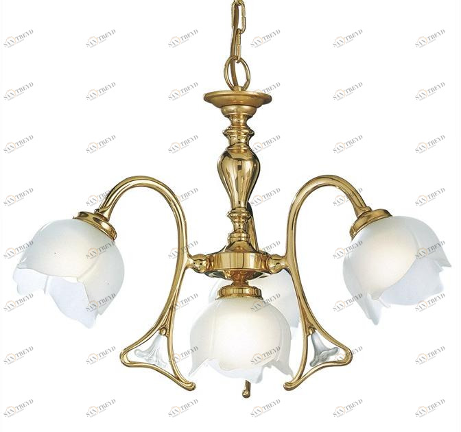 Possoni Illuminazione Люстра из полированной латуни с очками Liberty 1400/3+1