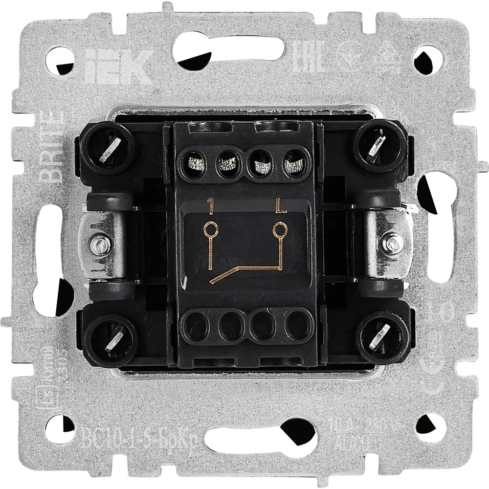 Выключатель IEK Brite графитовый матовый с самовозвратом 87761731 STLM-1110551 - Вид №2