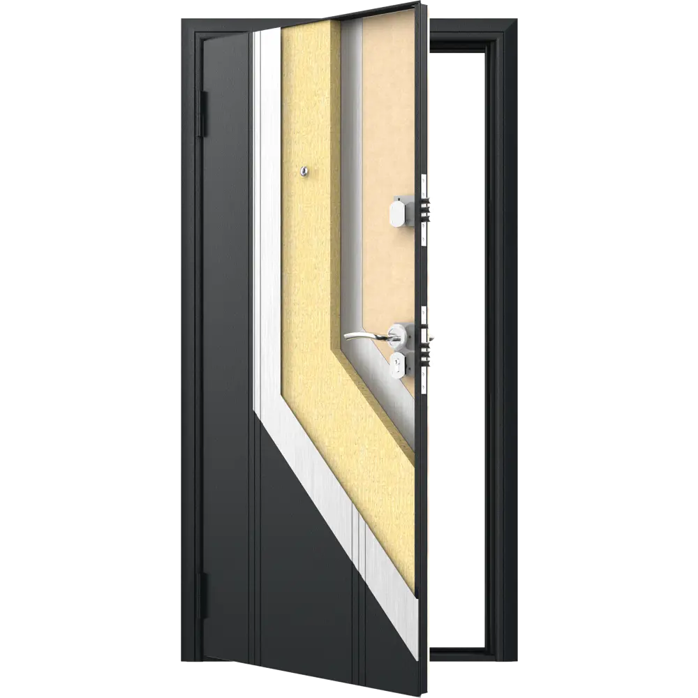 Дверь входная металлическая Оптим 88x205 см левая ясень ривьера DOORHAN STLM-2090130 - Вид №6