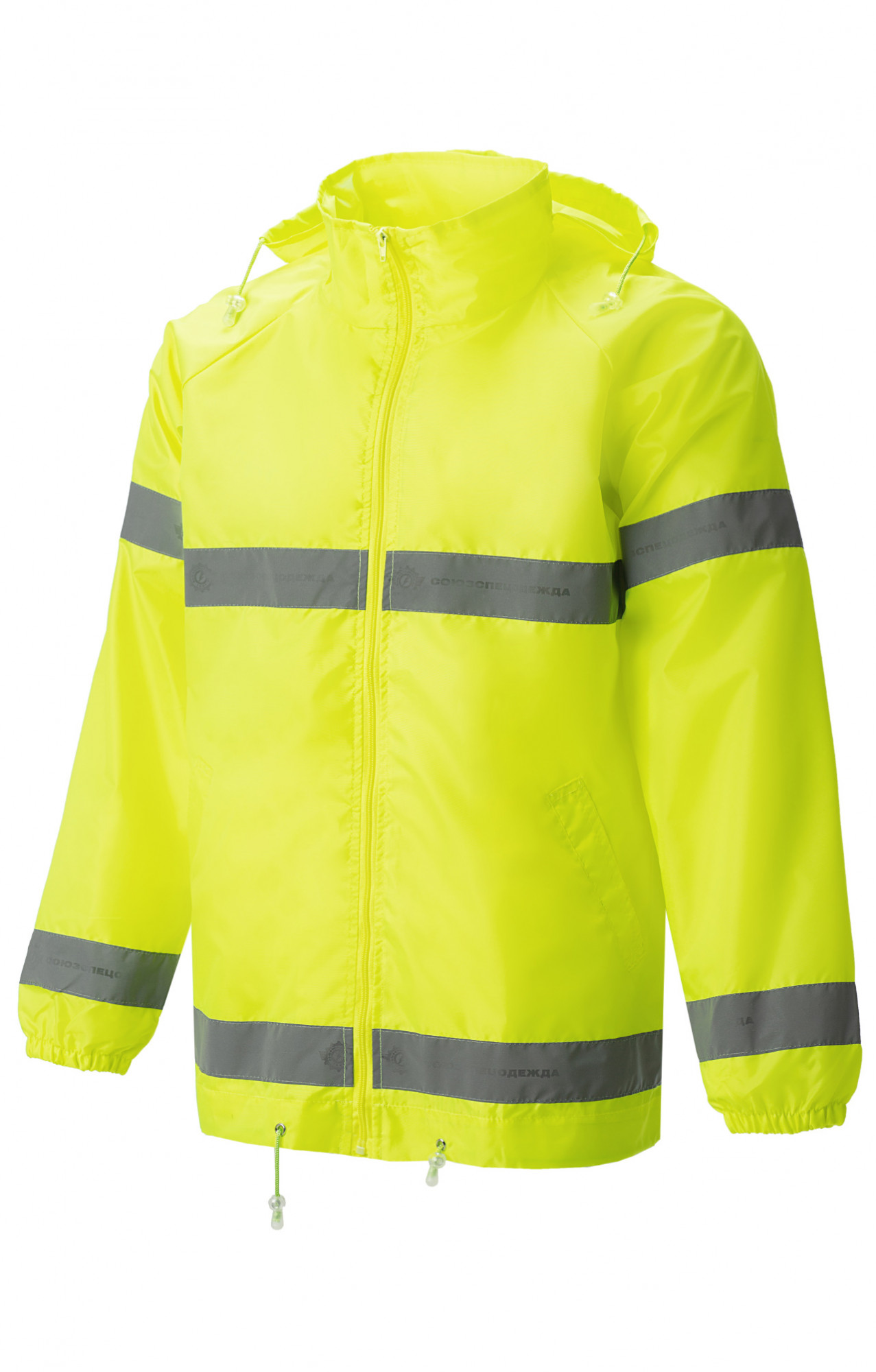 69856 Куртка-ветровка "Блик" лимонная с СВП  Сигнальная одежда  размер 56-58/170-176 Спецодежда 
