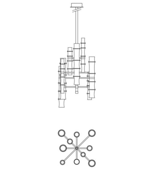 Металлическая люстра Sicis Siam ARCH-00047961 - Вид №3