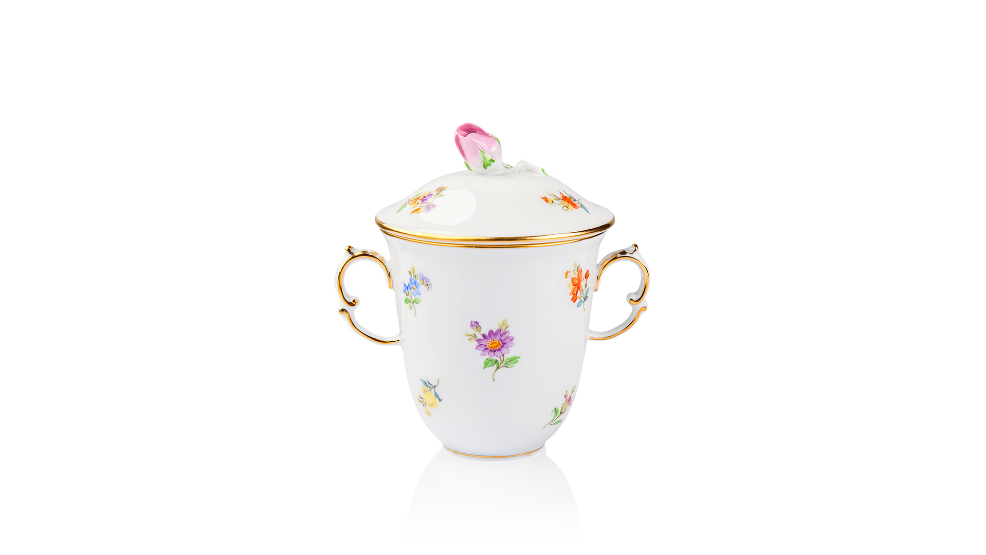 10559186 Meissen Чашка для горячего шоколада с блюдцем 130мл "Россыпь цветов" Фарфор  - Вид №1