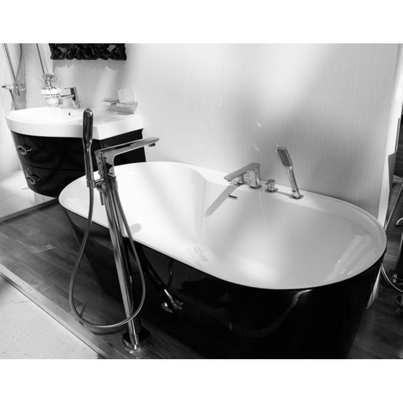 Акриловая ванна BelBagno BB14-NERO/BIA  - Вид №2