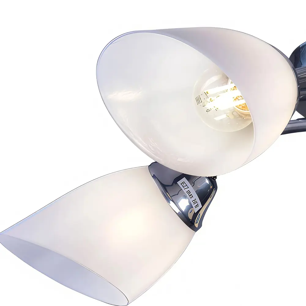 Люстра потолочная Жанр 5 ламп 15 м² цвет серебристый/белый РОССВЕТ STLM-2115886 - Вид №4