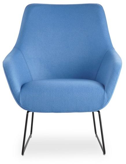 B&T Design Кресло на санках из ткани с подлокотниками Lamy sun-id-1395280 - Вид №1