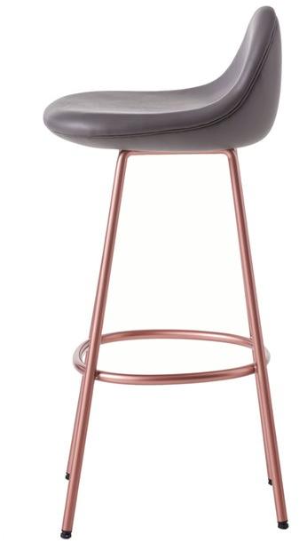 BassamFellows Барный стул высокий обитый Pebble Cb-275 - Вид №2