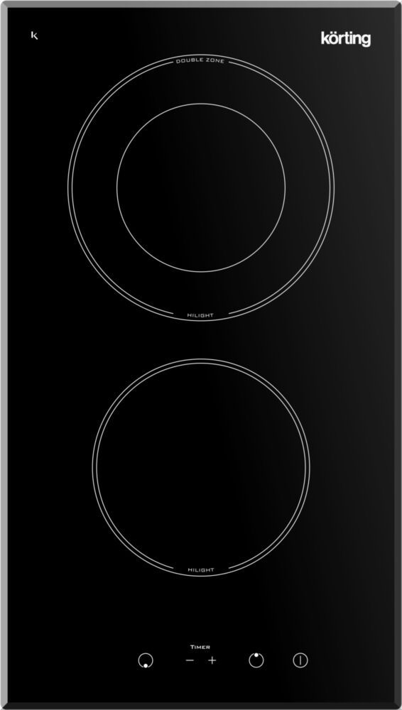 HK 32033 B Домино / домино, 5х29x51 см, электрическая, стеклокерамика, сенсорное управление, черная Korting Santreyd 