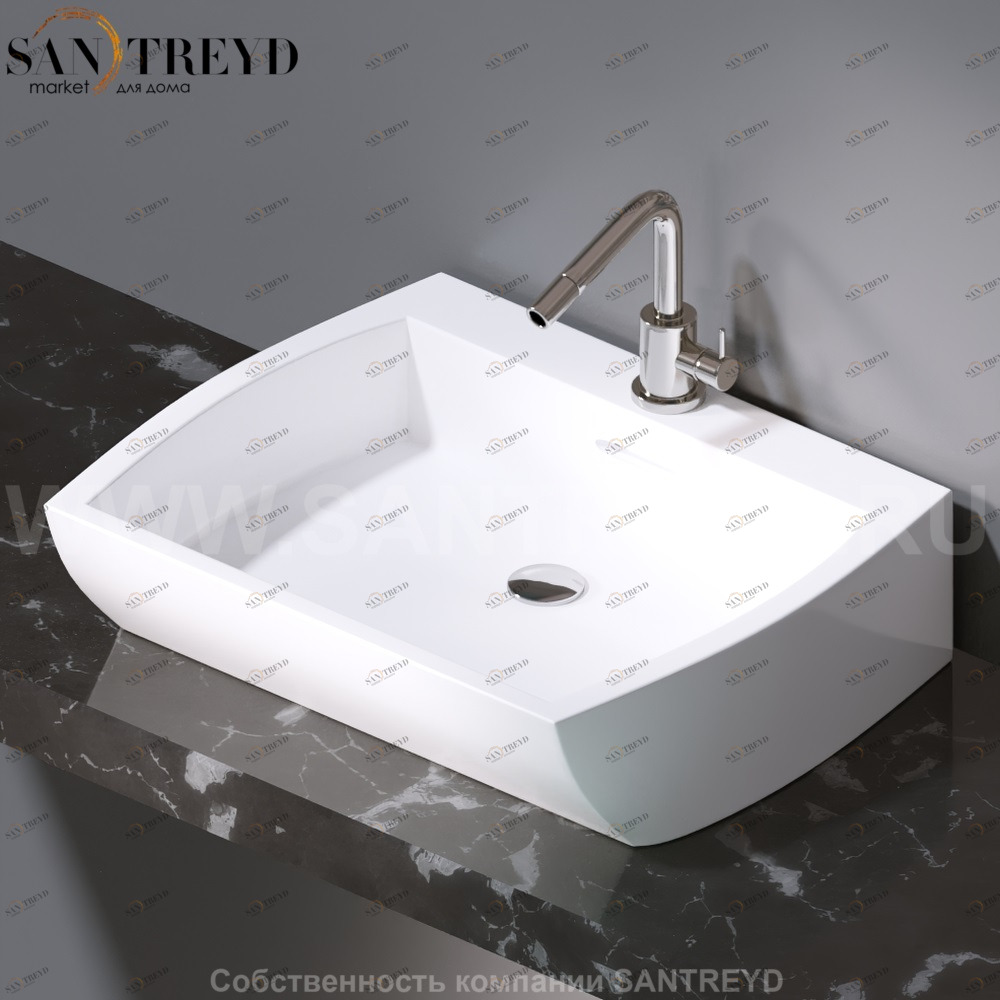 L282.100 Накладная раковина на столешницу  овальная A. e T. Italia SQUARE AeT ITALIA