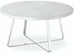 Midj Низкий круглый кожаный журнальный столик