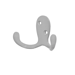 Крючок двухрожковый Модерн LK0202WH, металл, цвет белый