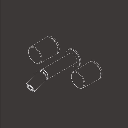 Настенный двойную ручку смеситель с регулируемым носиком L. 170 мм. Цветные TechnoGel® ручки  UDT10 CEADESIGN  - Вид №1