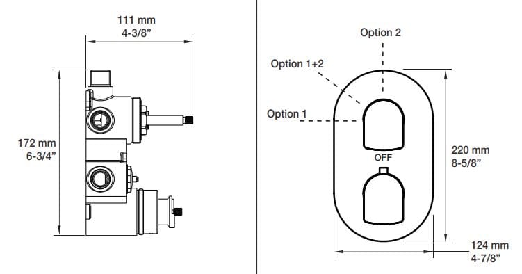 Термостатический встраиваемый душевой набор с насадкой для душа BARIL PRO-4230-56 ARCH-00031370 - Вид №3