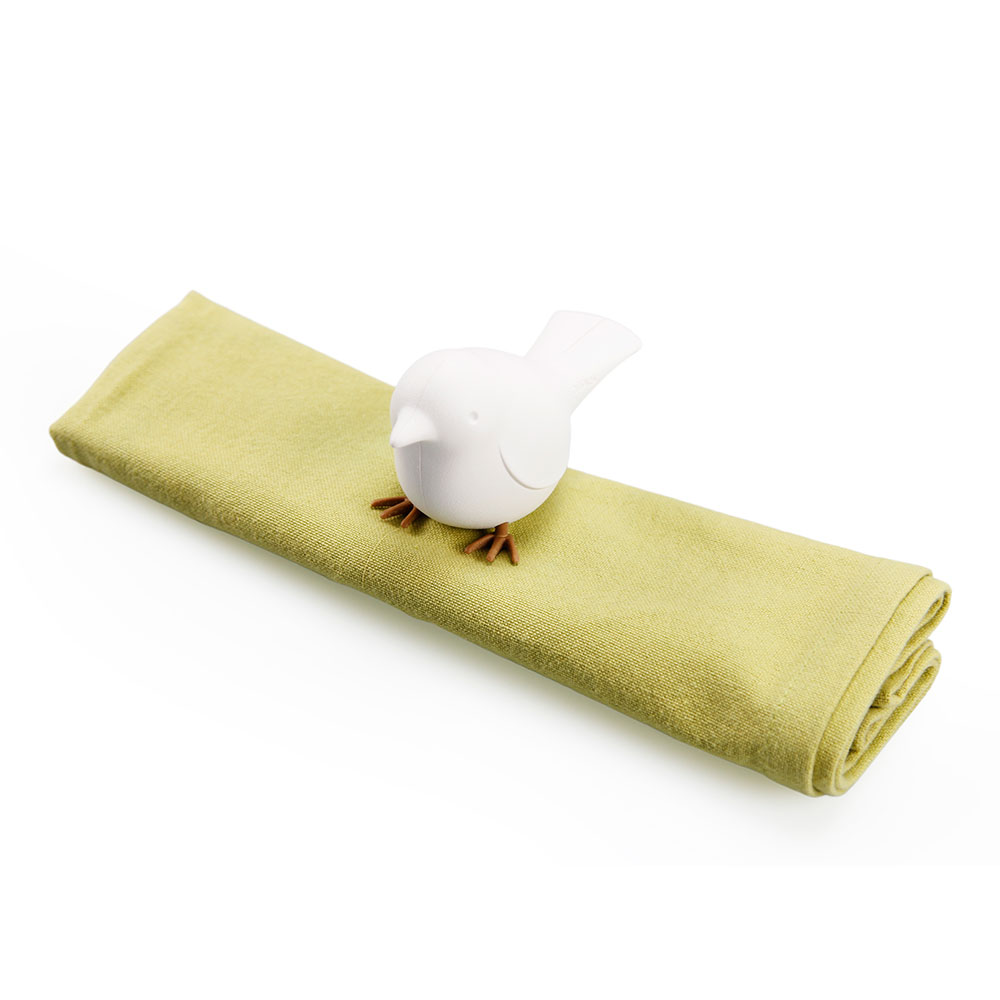 QL10231-WH-WH Держатель для салфеток sparrow белый Qualy  - Вид №1