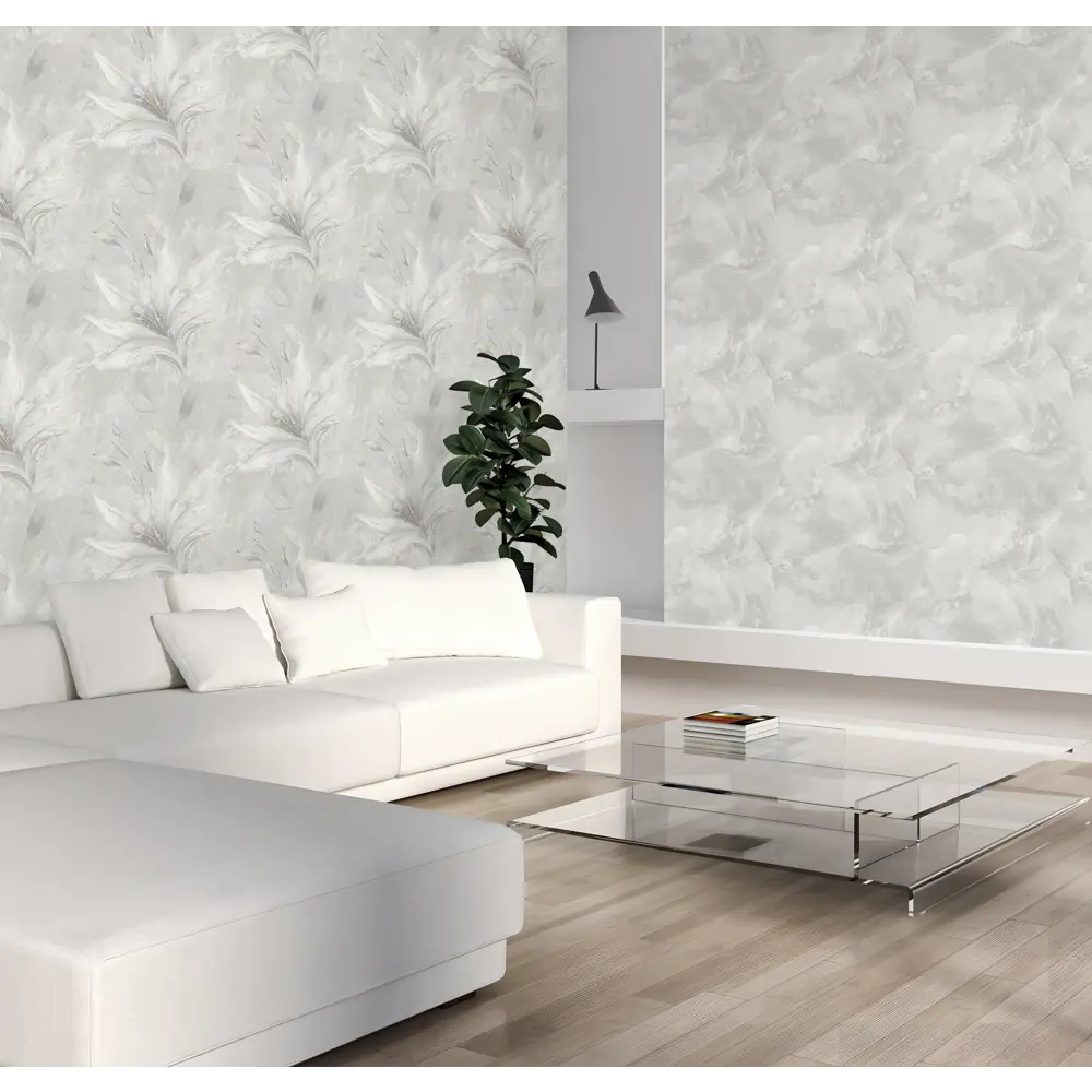 Victoria Stenova Lilian - флизелиновые обои белого цвета с рельефной текстурой 89346013 STLM-0829928 - Вид №4