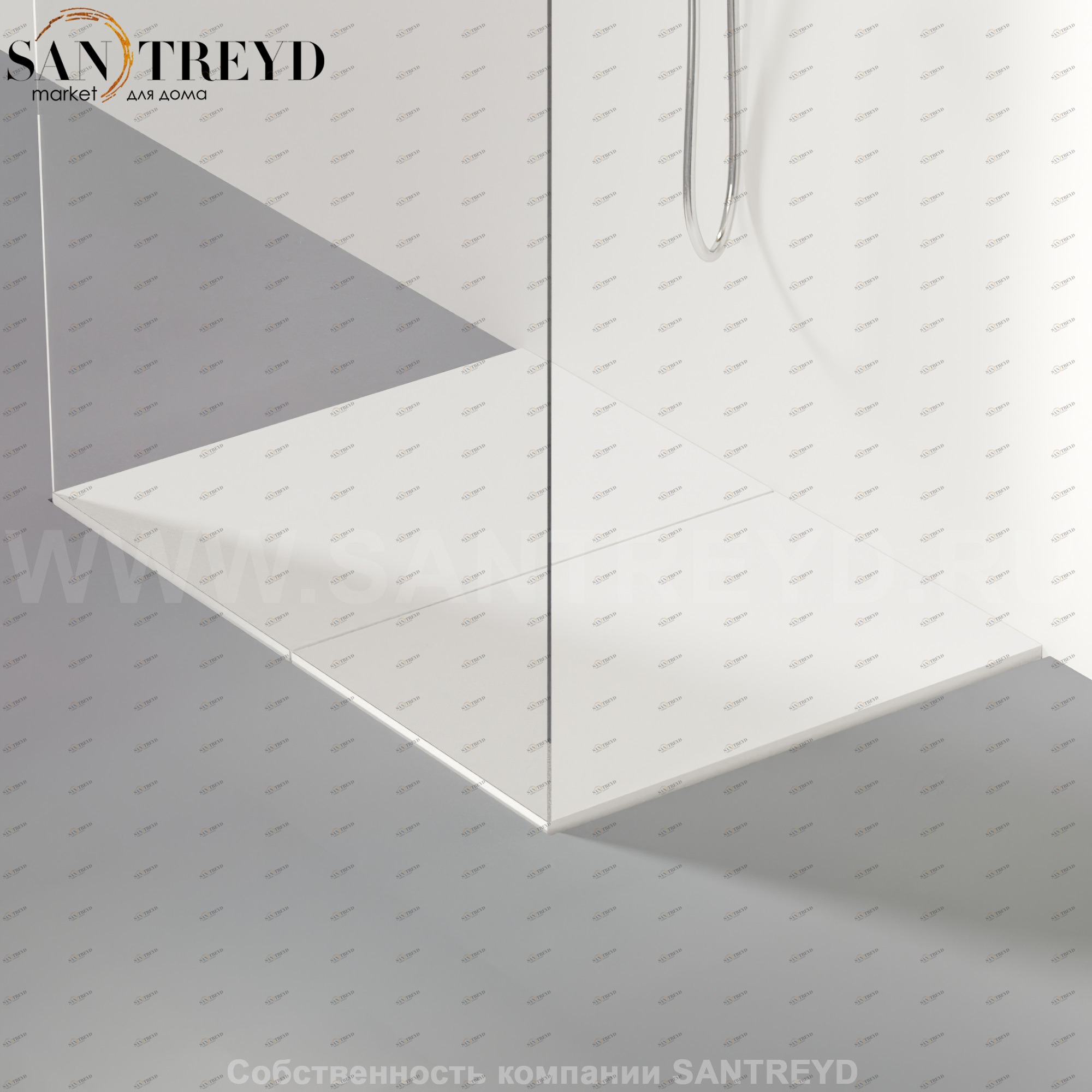 Душевой поддон FLAT D белый. Размеры: длина с 200 до 240 см, глубина с 70 до 100 см Agape APED70100200240Z