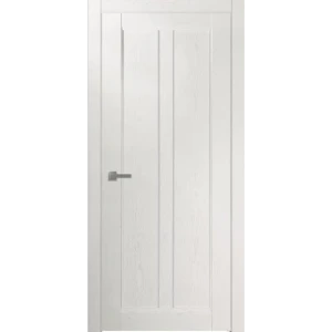 Дверь межкомнатная глухая Челси 60x200 см финиш бумага цвет ясень жемчужный с замком