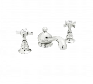 Gentry Home Смеситель для раковины Style на три отверстия с всплывающей пастой Ascot Никель GH100836