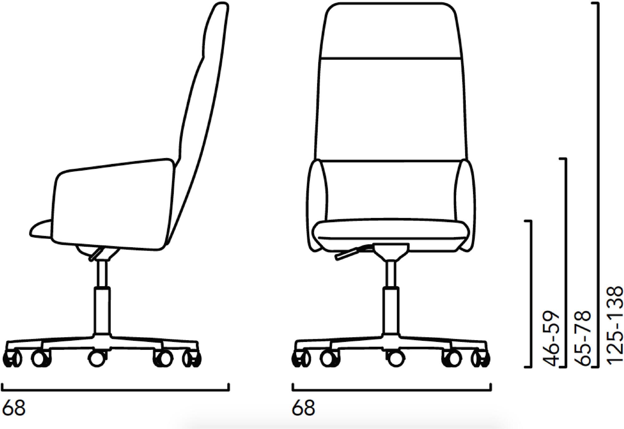 Crassevig Стул для руководителя из ткани Aura sun-id-1475292 - Вид №4