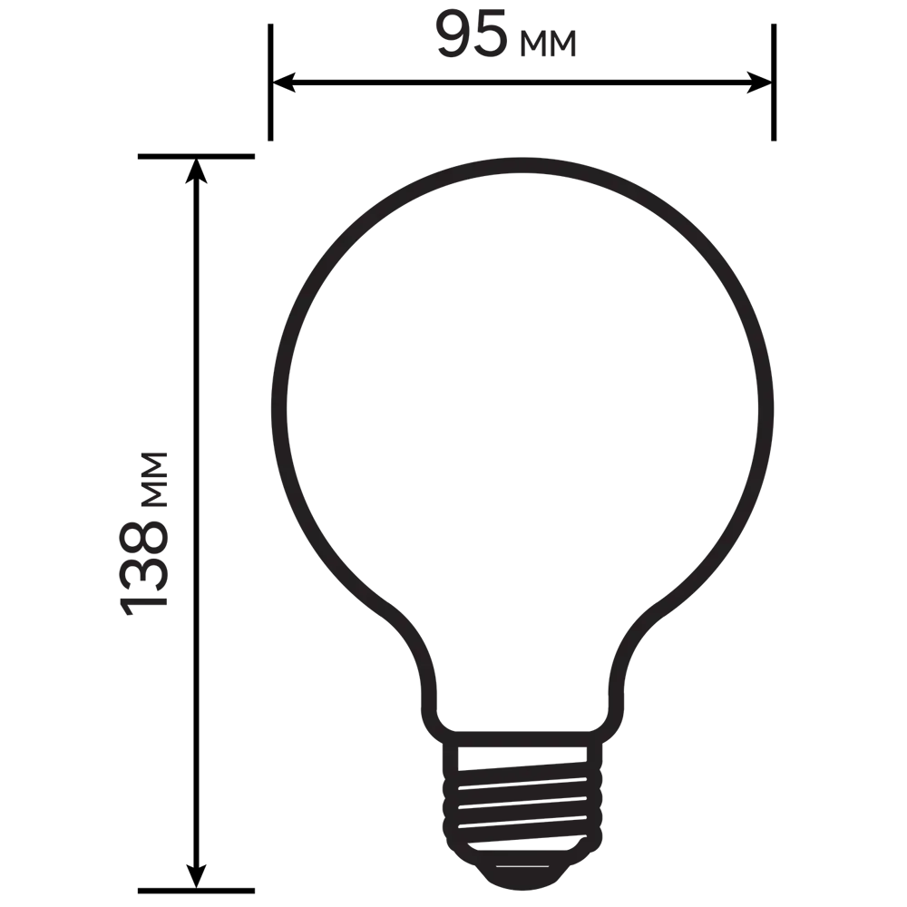 Лампа светодиодная Lexman G95 E27 220-240 В 5 Вт янтарная 470 лм теплый белый свет STLM-2076669 - Вид №5