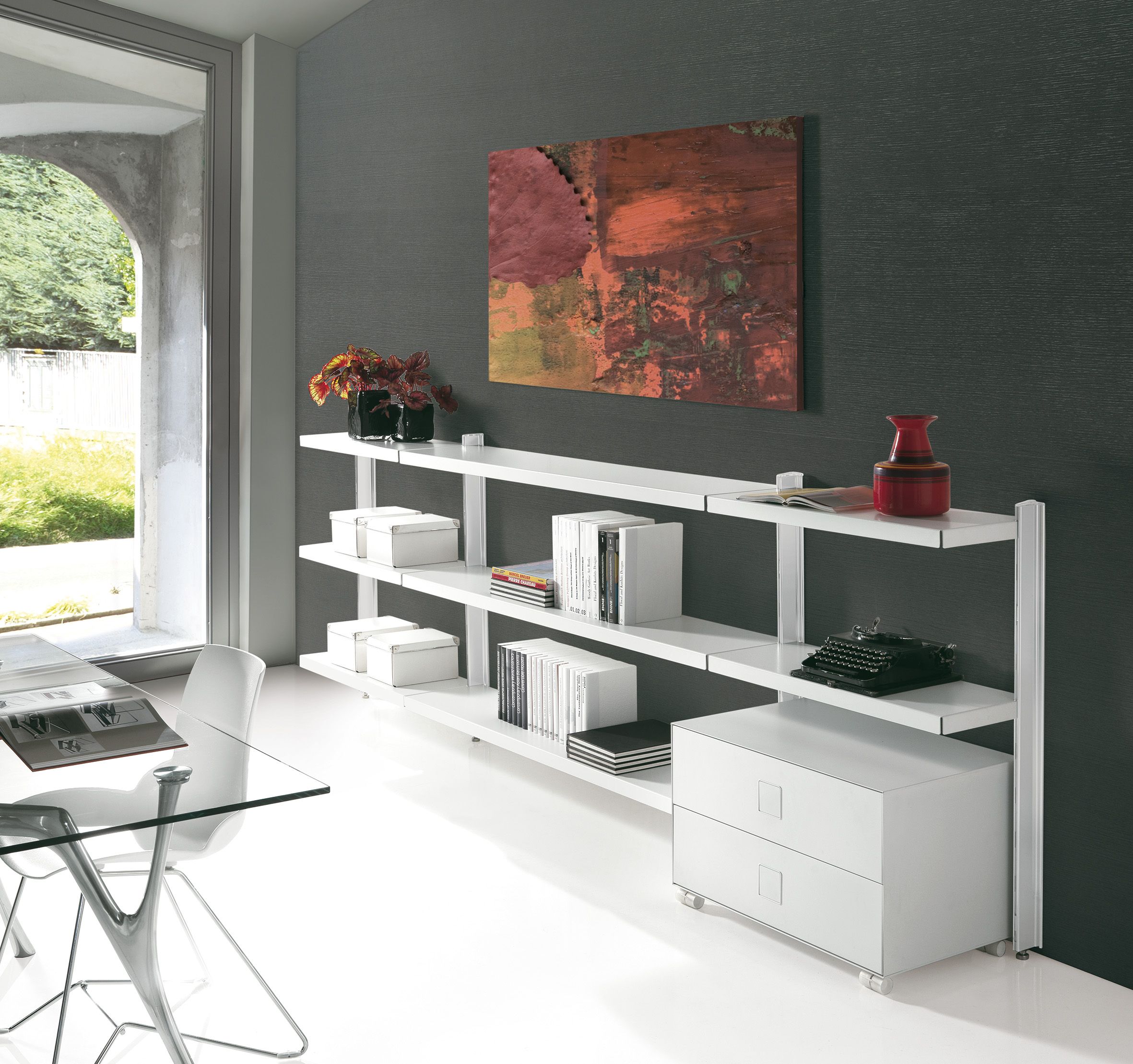 Секционный настенный книжный шкаф Caimi Brevetti ARCH-00062785 - Вид №7