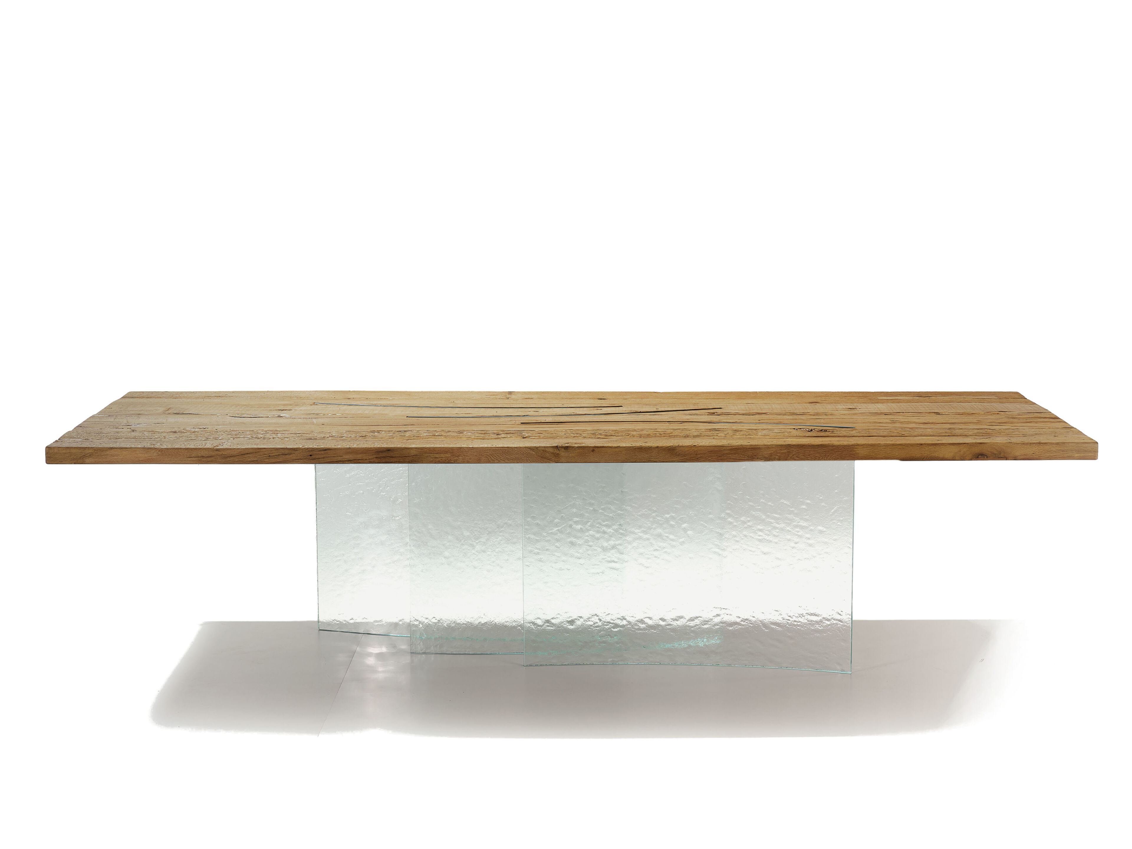 Прямоугольный обеденный стол из дерева и стекла Naturedesign Origin ARCH-00024494