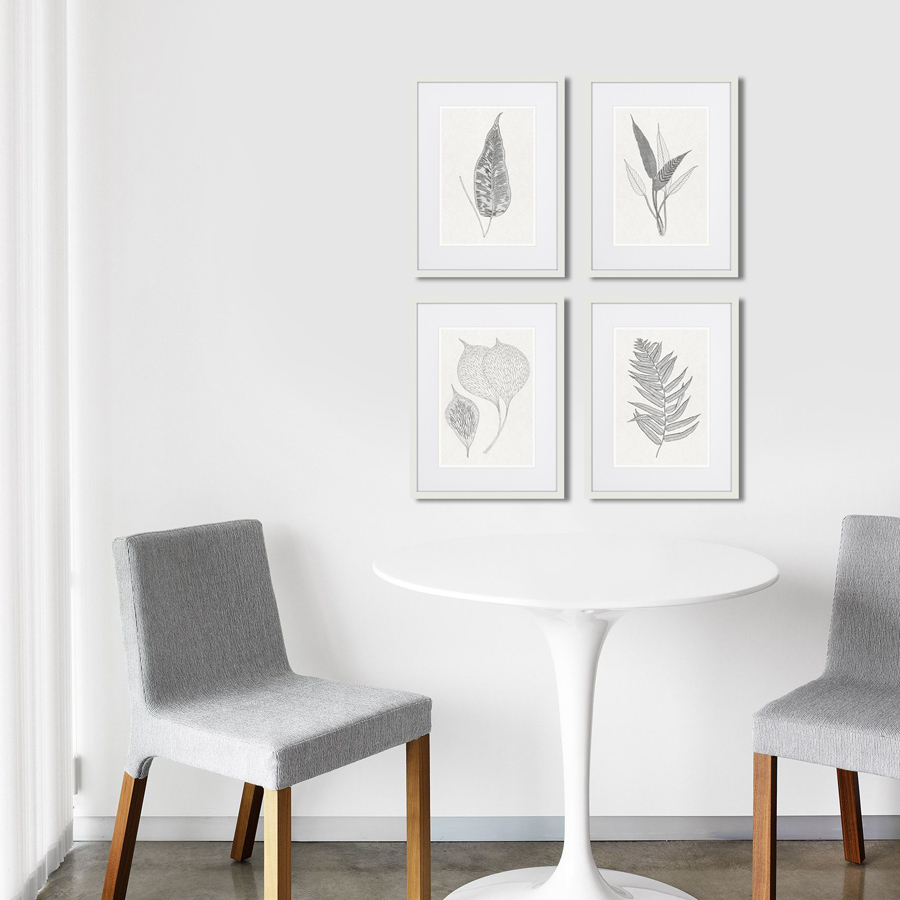 Картина в раме 42х32 см The fern collection №6 КАРТИНЫ В КВАРТИРУ  264465 Серый  - Вид №2