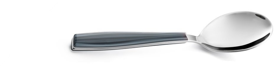 90142953 Ложка чайная WAVE с пластиковой ручкой серая 7507_8 2 шт STLM-0115896 EME POSATERIE