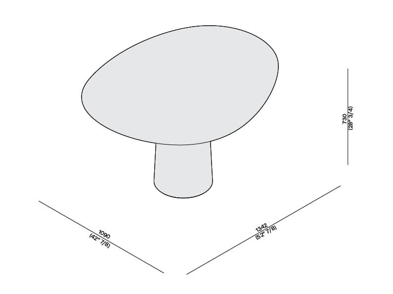Мраморный обеденный стол LUCE DI CARRARA SOLID PATTERN ARCH-00003765 - Вид №3