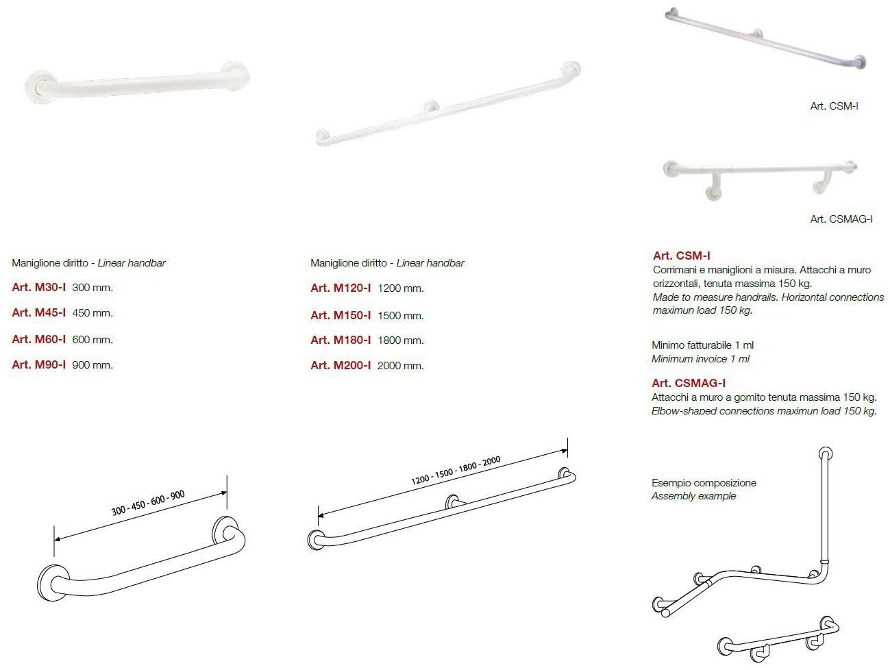Saniline Поручень фиксированный из стали Verniciata sun-id-1412556 - Вид №1