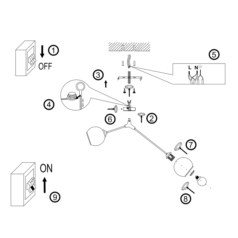 Светильник Ключник Объектив КС30104/2С E27 2x60 Вт, цвет черный STLM-2139543 - Вид №6