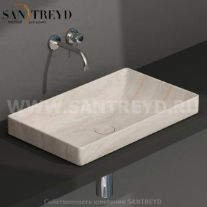 B6R61SB Встроенная раковина под столешницу прямоугольная Ceramica Globo T-EDGE