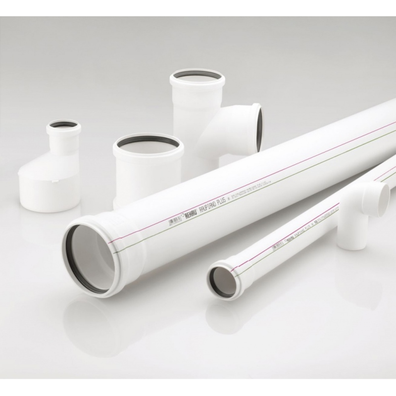 Труба канализационная PPR с раструбом REHAU 40 x 500 мм 123024 - Вид №4