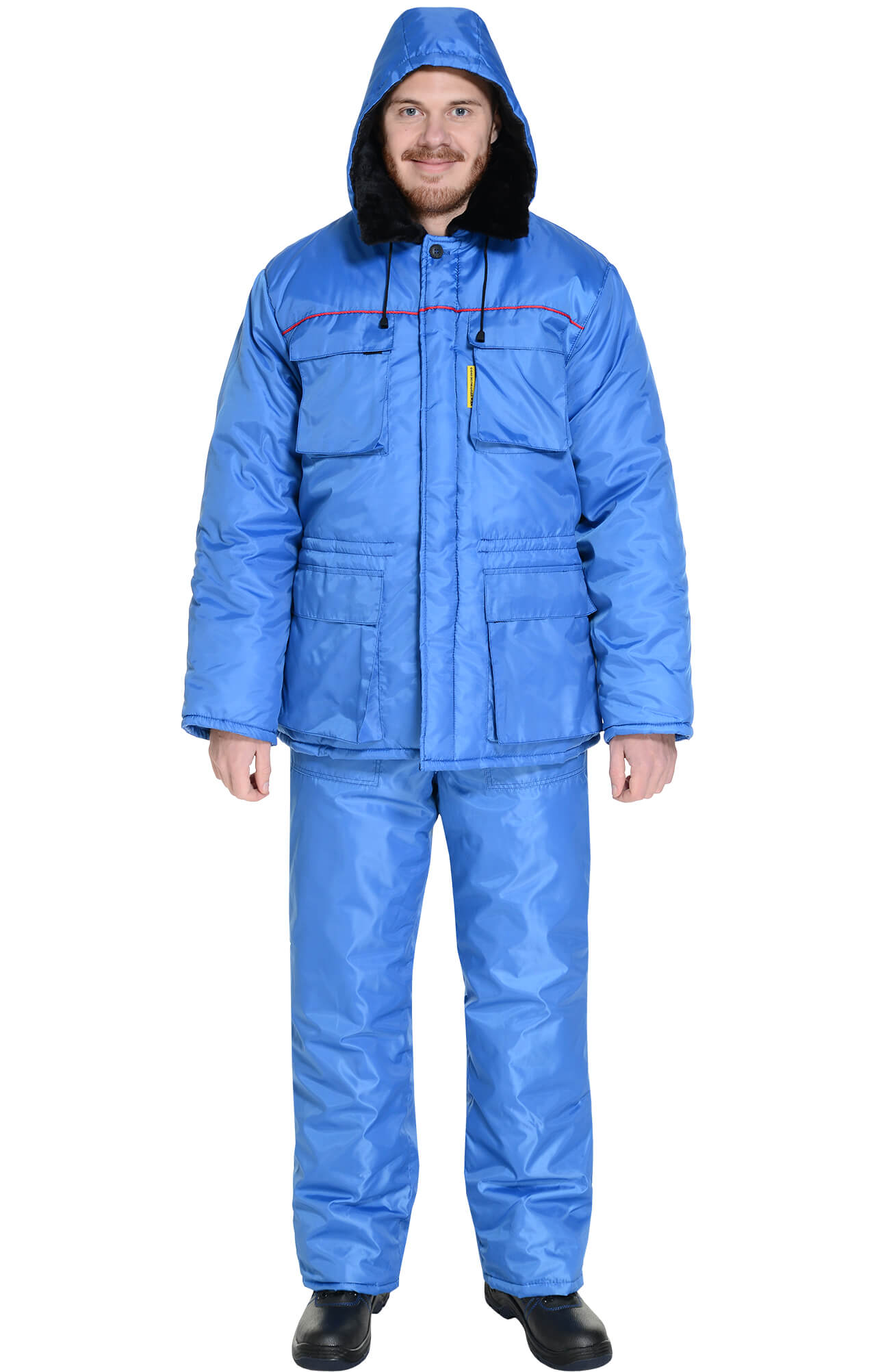 63744 Костюм "Эксперт-К" зимний ткань "Оксфорд" василек  Зимняя спецодежда  размер 52-54/170-176  - Вид №14